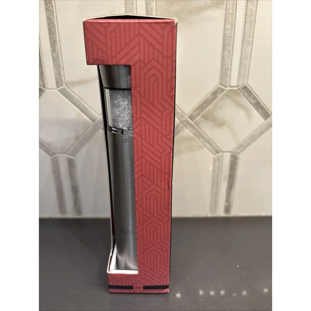NIB Cole & Mason Hampstead Electronic Salt Mill kitchen chef seasoning grinder